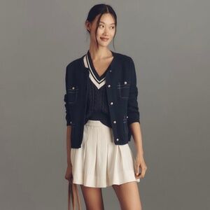 NVLT Knit Topstitch Sweater Jacket